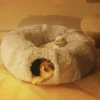 Plush Cat Bed with Tunnel Cats